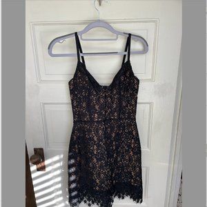 For Love & Lemons Black Lace Mini Dress Size Small